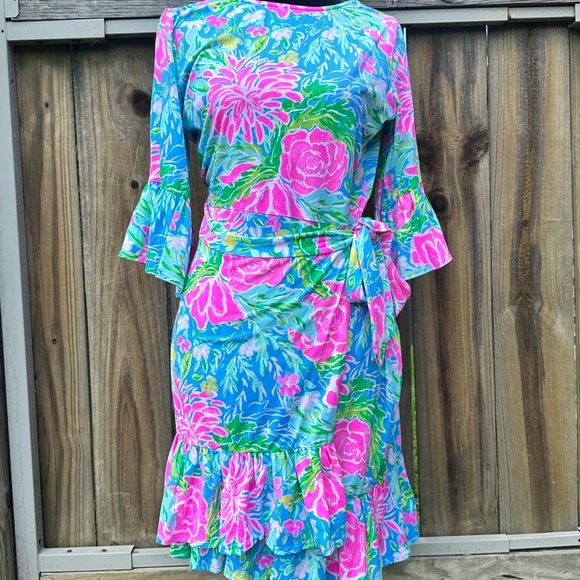 Lilly Pulitzer® Darlah Print Ruffle Dress - Picture 5 of 9
